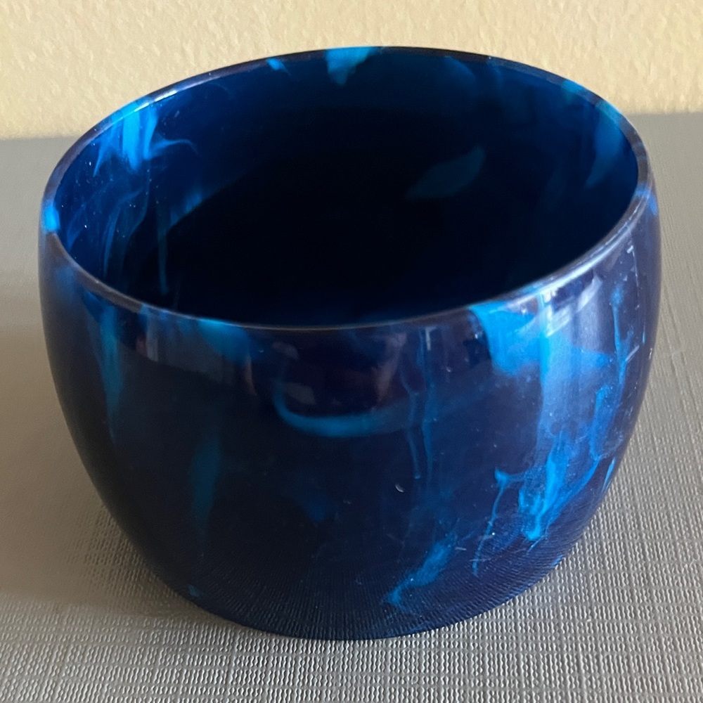 Vintage Blue Marble Bangle Bracelet